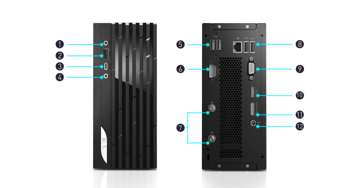 MSI Desktop Computer PRO DP20ZA 5M-223US AMD Ryzen 7 5700G 16GB